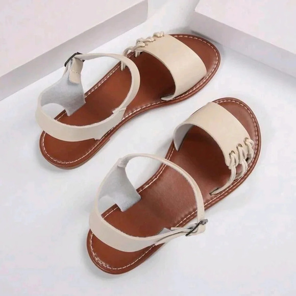 Plus Size Women's Flat Sandals, Beach Slippers For Summer - Picture 6 of 7